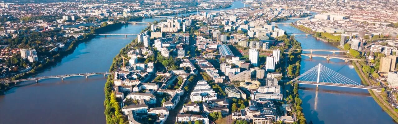 Vue aérienne Nantes